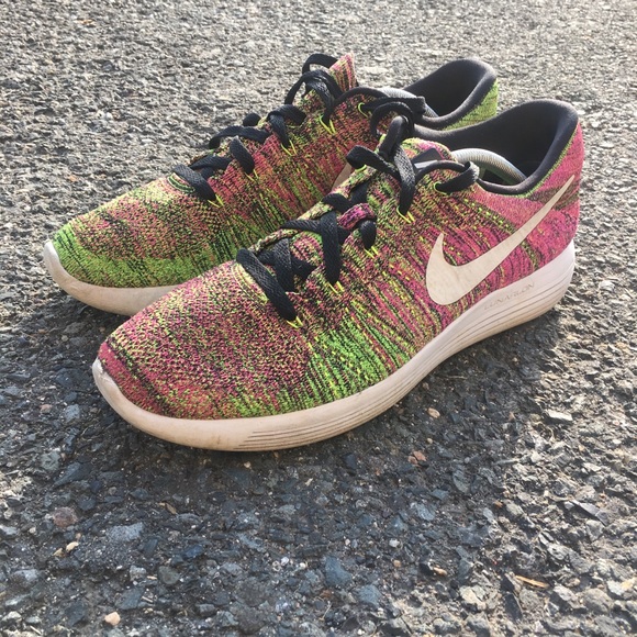Nike Other - Nike flynit shoes pink/green good condition!